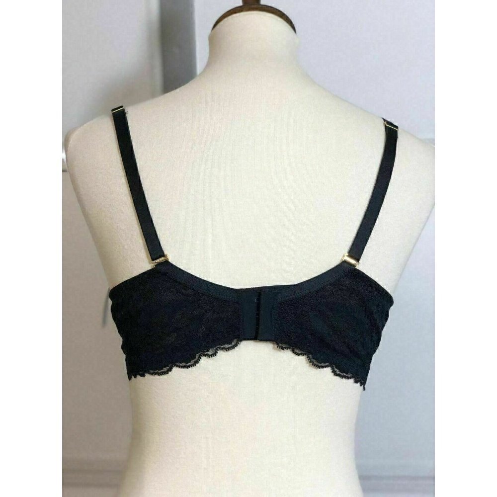 Soma Womens Black Floral LIMITED EDITION Satin & Lace Perfect Coverage Bra - Picture 9 of 12